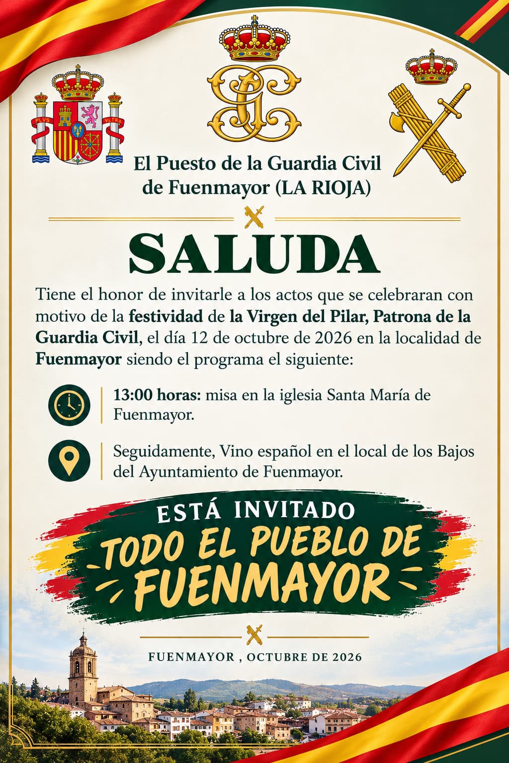 ACTOS DEL 12 DE OCTUBRE,  DÍA DEL PILAR