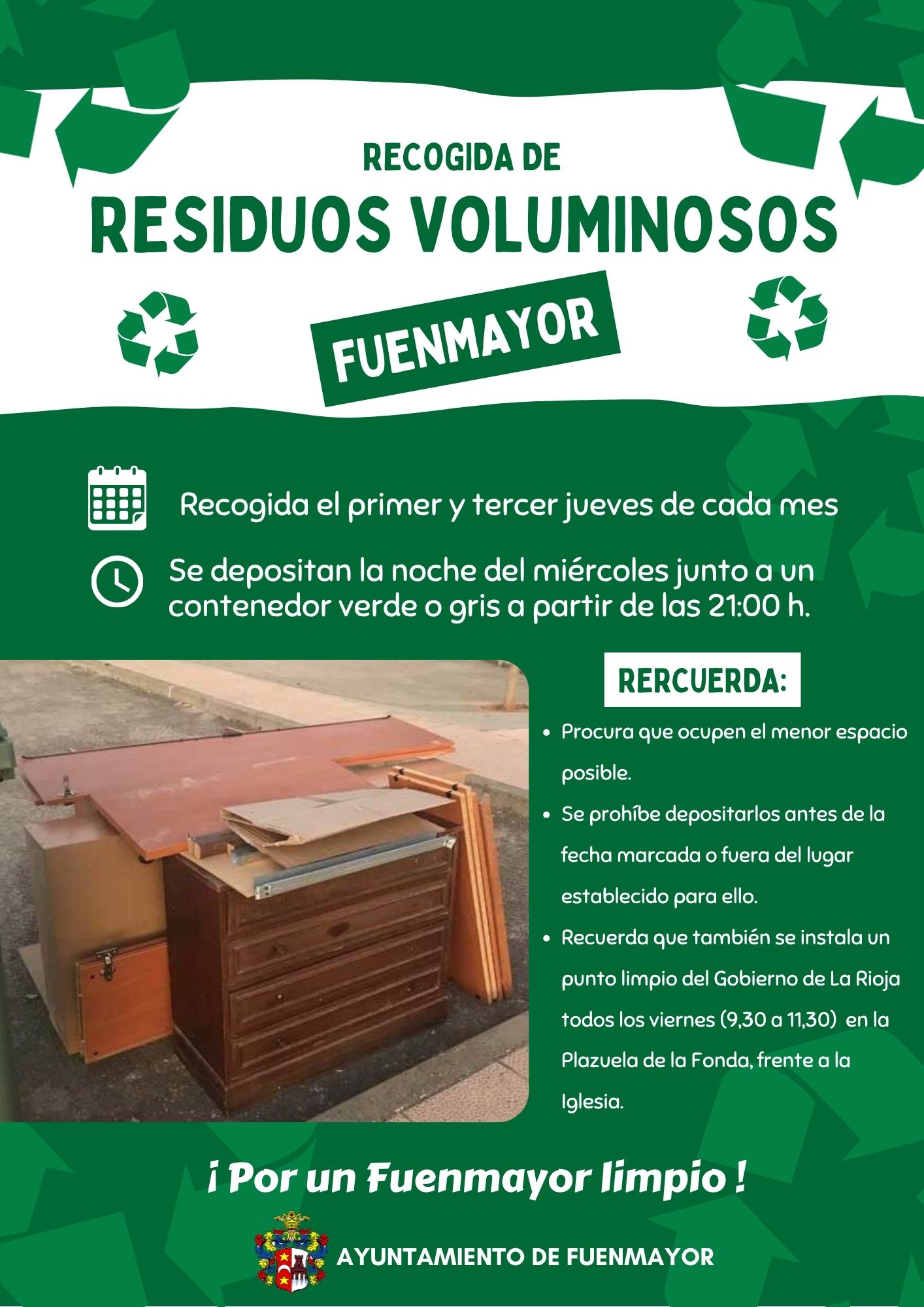 ESTA NOCHE, RECOGIDA DE RESIDUOS VOLUMINOSOS